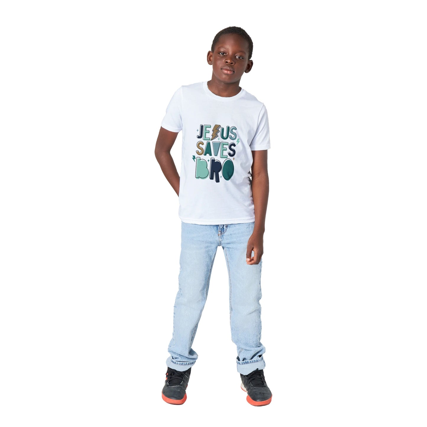 Jesus Saves Bro Kids T-shirt