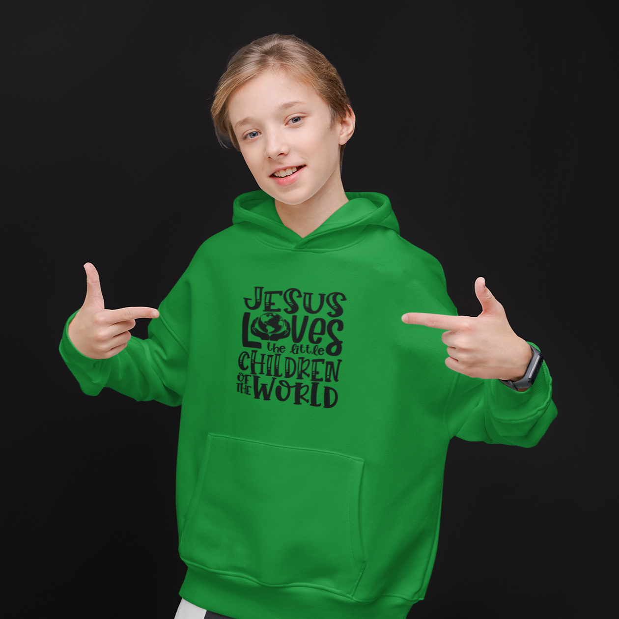 Jesus Loves Kid Hoodie